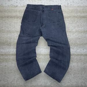 Rustler Jeans Smoke Black Wash Work Wear Denim Relaxed Fit Red Label